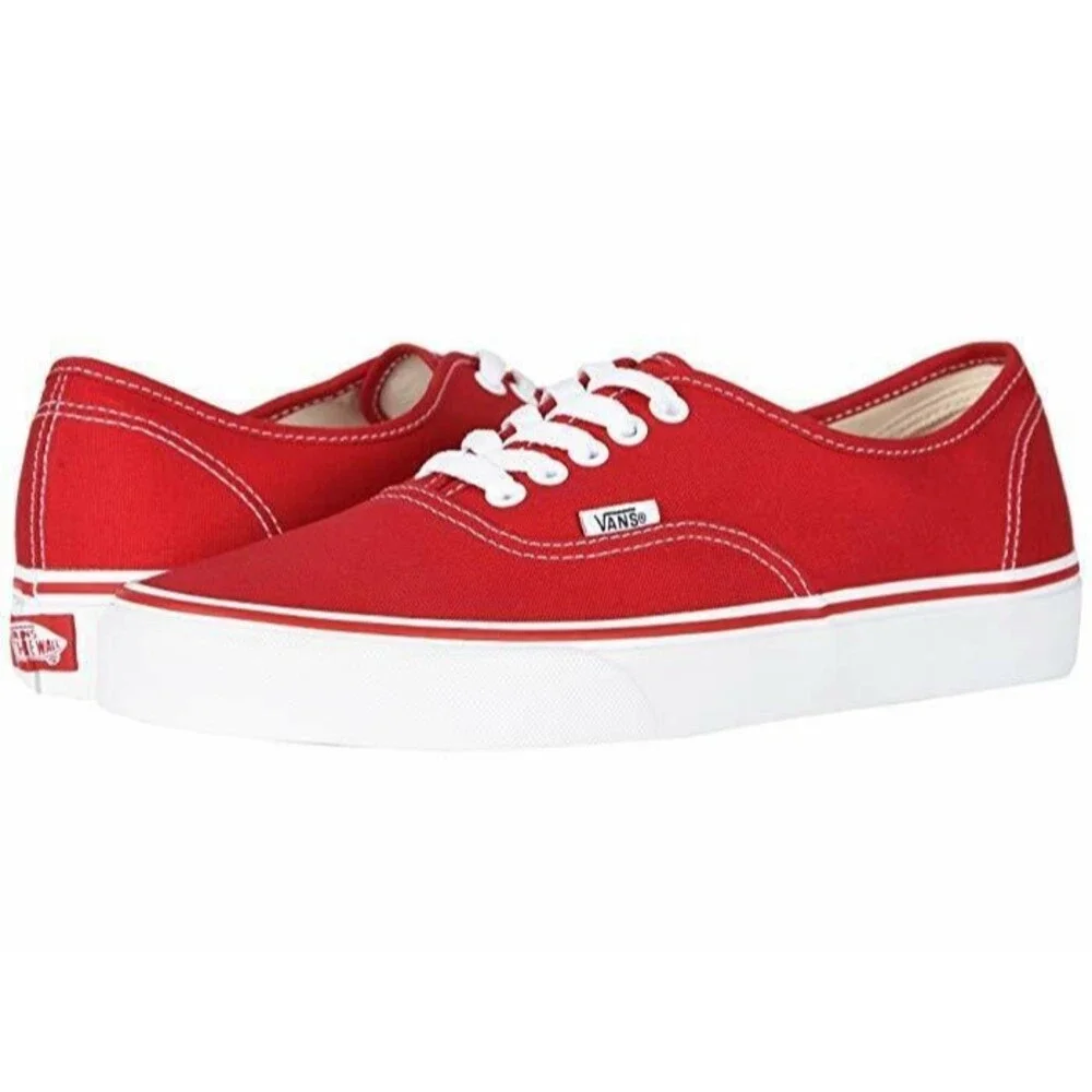 Vans Authentic™ Core Classics Red Canvas Sneakers Size 10.5